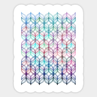 Mermaid's Braids - a colored pencil pattern Sticker